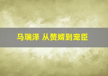 马瑞泽 从赘婿到宠臣